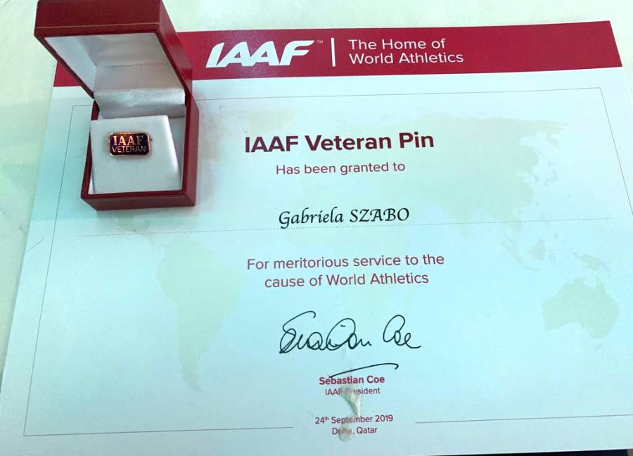 Ce realizare! Gabi Szabo, premiată de federația internațională pentru serviciile aduse atletismului mondial