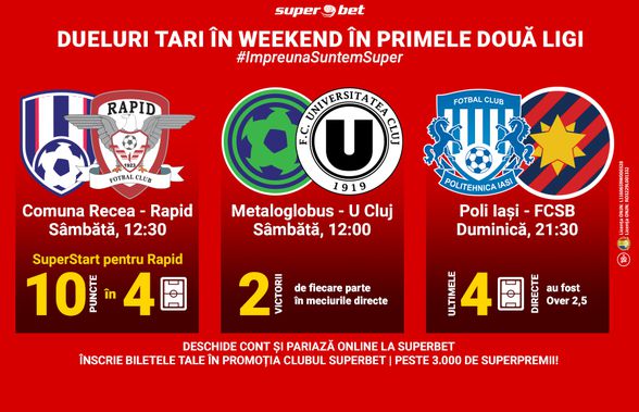 SuperWeekend pentru echipele sponsorizate de Superbet