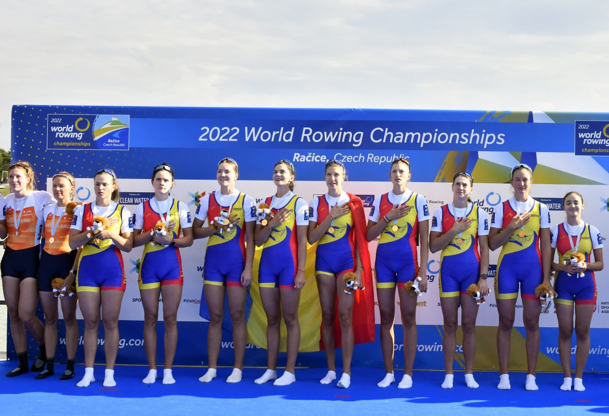 Aur pentru barca de 8+1 a României la Mondialele de la Racice