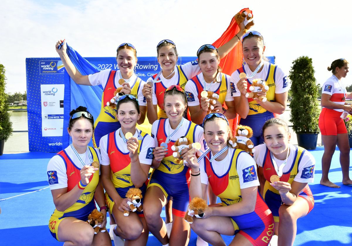 Aur pentru barca de 8+1 a României la Mondialele de la Racice