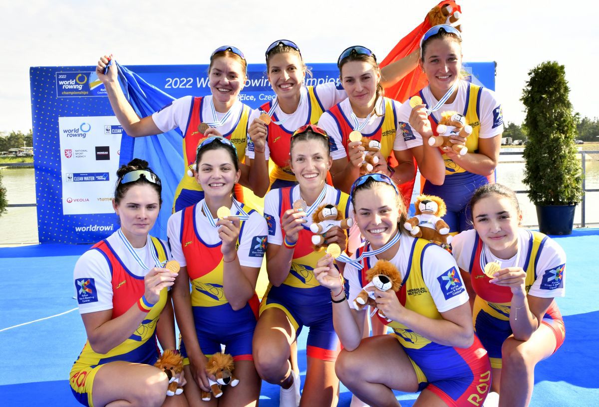 Aur pentru barca de 8+1 a României la Mondialele de la Racice