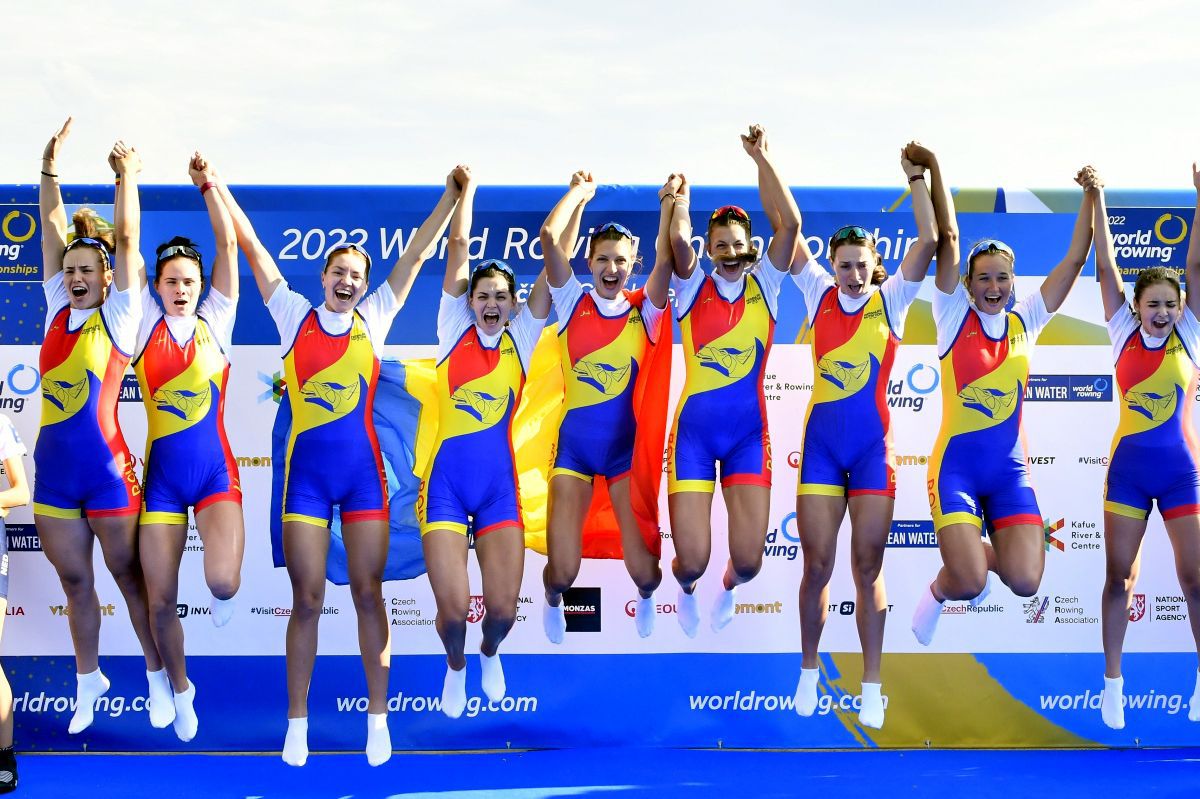 Aur pentru barca de 8+1 a României la Mondialele de la Racice