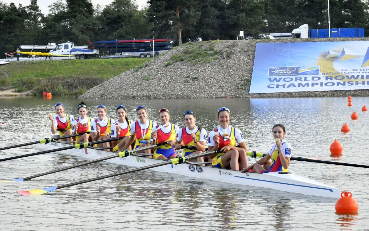 Aur pentru barca de 8+1 a României la Mondialele de la Racice