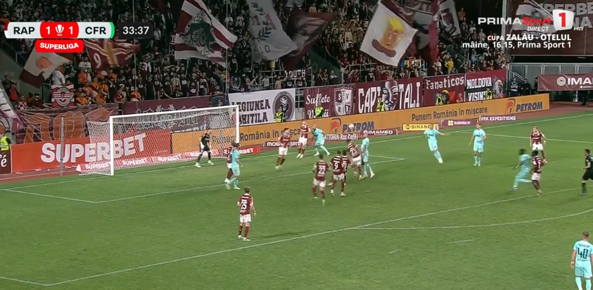 Rapid, salvată de VAR! Gol anulat pentru o diferență incredibilă