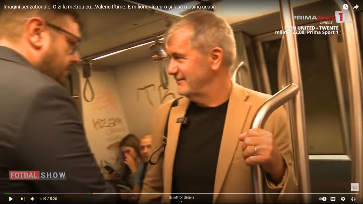 Valeriu Iftime merge cu metroul prin București