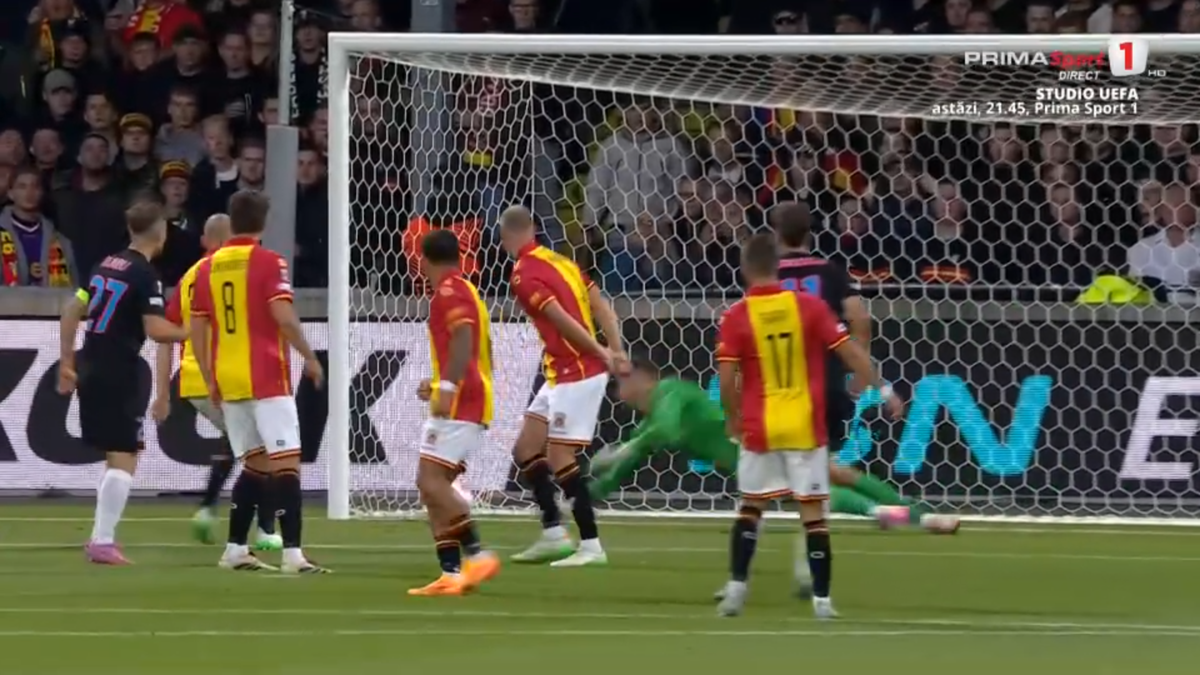 Golul marcat de David Miculescu în Go Ahead Eagles - FCSB