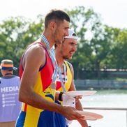 Florin Arteni, Florin Lehaci - argint dublu rame la CM 2025 Foto: FR Canotaj/Balint Czucz
