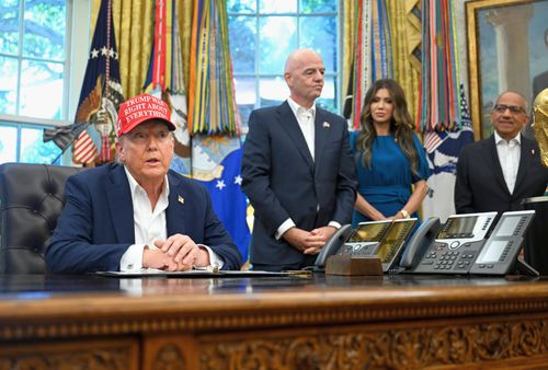 Donald Trump, președintele Statelor Unite ale Americii, nu are de gând să accepte o posibilă suspendare a Israelului de către FIFA și UEFA/ foto: Imago Images