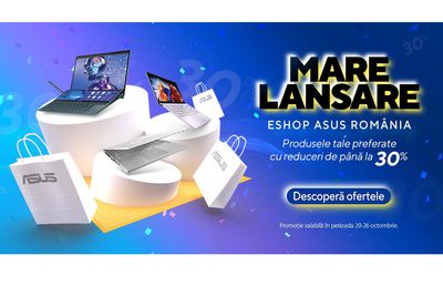 Utilizatorii din România pot cumpăra începând din luna octombrie produsele ASUS direct din site-ul global