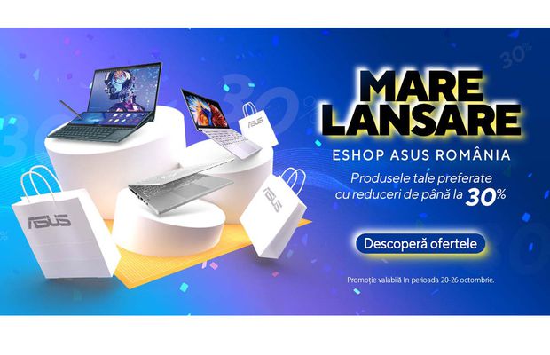 Utilizatorii din România pot cumpăra începând din luna octombrie produsele ASUS direct din site-ul global