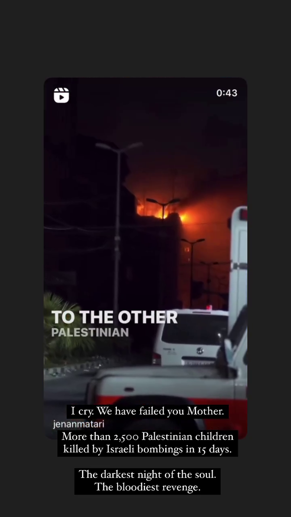 Raluca Zenga s-a poziționat de partea Palestinei » Serie de mesaje împotriva războiului: „Plâng. Știu că vă frâng inimile, dar acești copii trebuie văzuți”