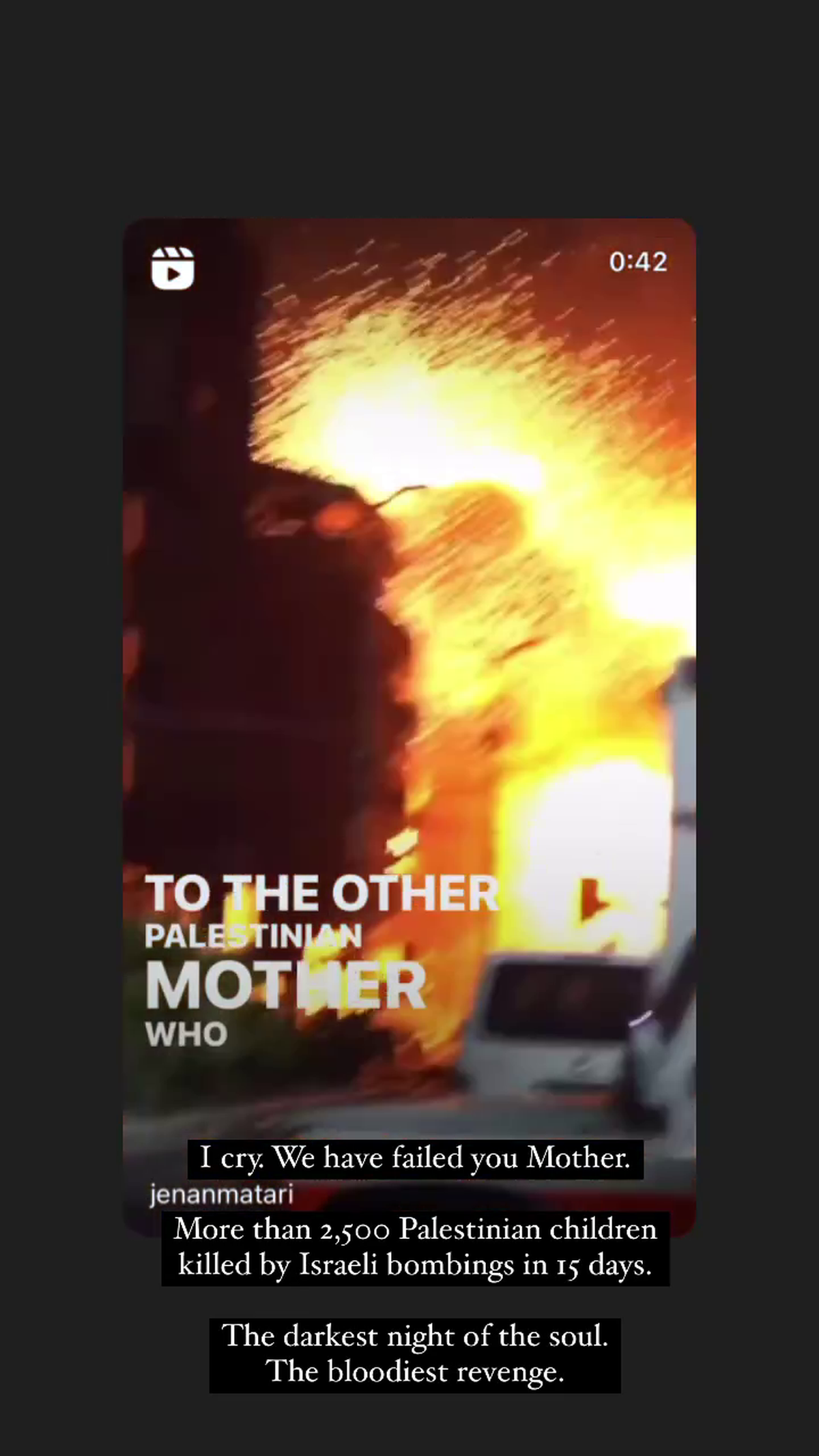 Raluca Zenga s-a poziționat de partea Palestinei » Serie de mesaje împotriva războiului: „Plâng. Știu că vă frâng inimile, dar acești copii trebuie văzuți”