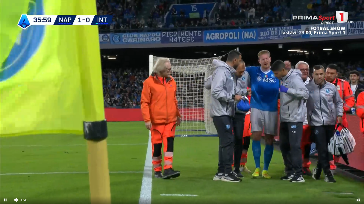 Kevin De Bruyne, accidentat în Napoli - Inter