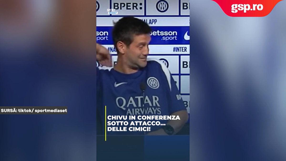 Viral! Cristi Chivu, „atacat” în conferință: „Băieți, a intrat în tricou!” » Cum s-a terminat totul