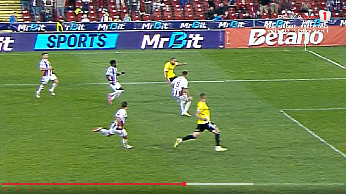 Golul 2 marcat de Lukic în Oțelul - U Cluj