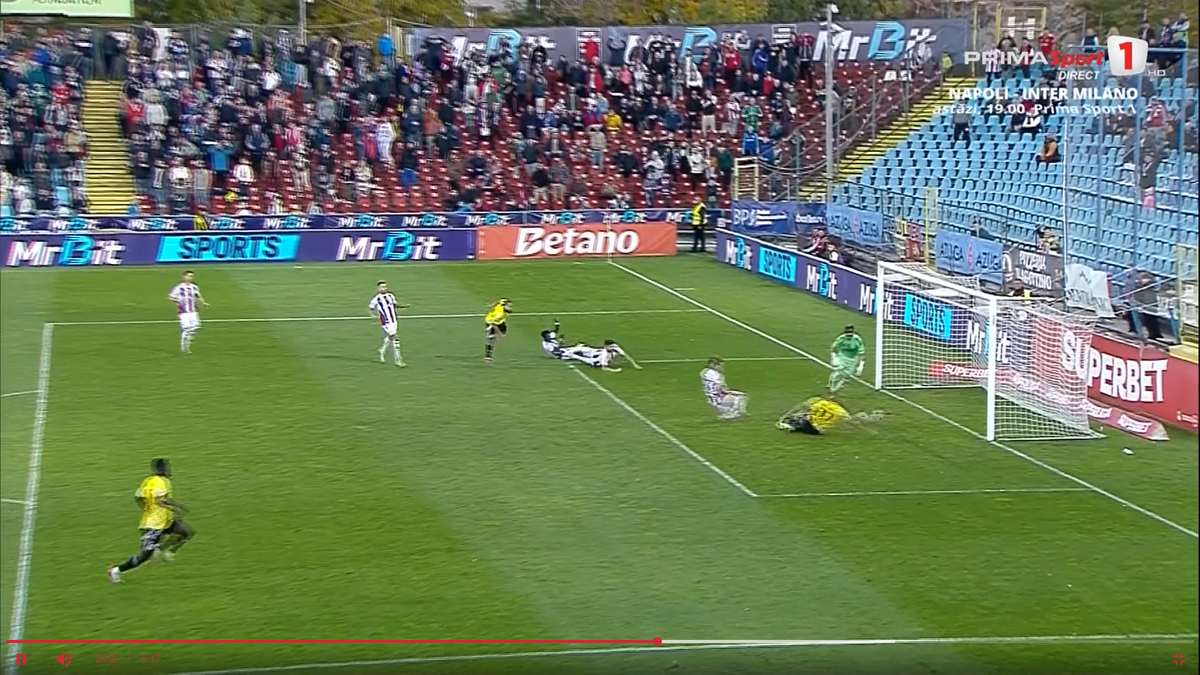 Golul 2 marcat de Lukic în Oțelul - U Cluj