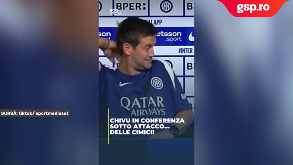 Viral! Cristi Chivu, „atacat” în conferință: „Băieți, a intrat în tricou!” » Cum s-a terminat totul