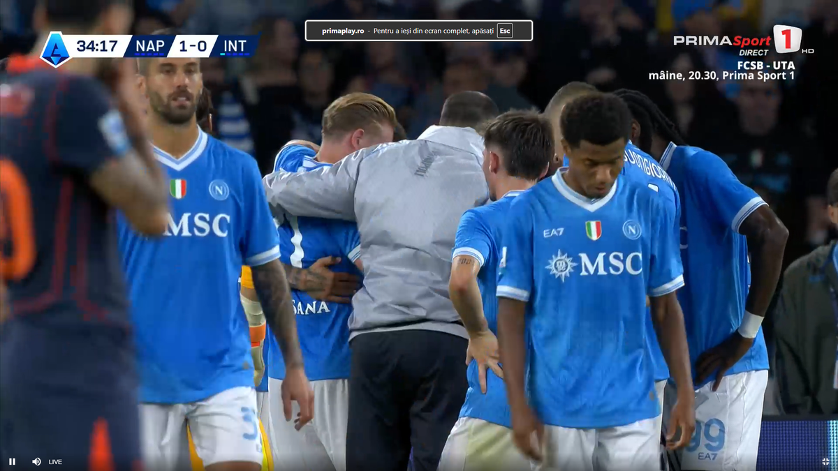 Kevin De Bruyne, accidentat în Napoli - Inter