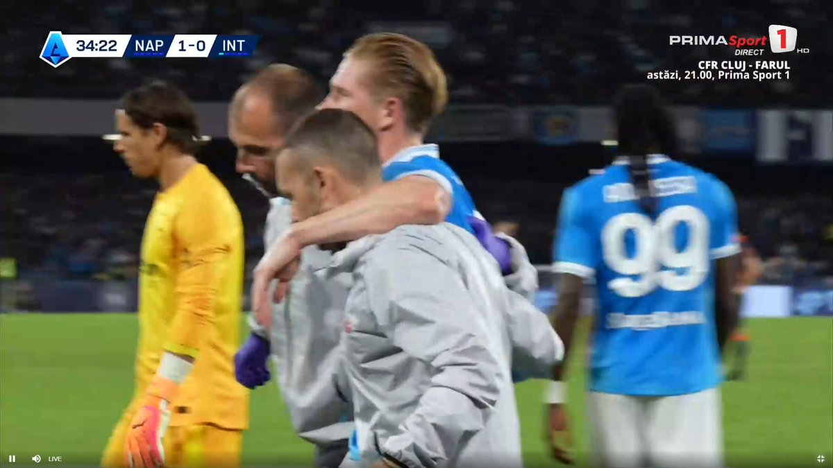 Kevin De Bruyne, accidentat în Napoli - Inter