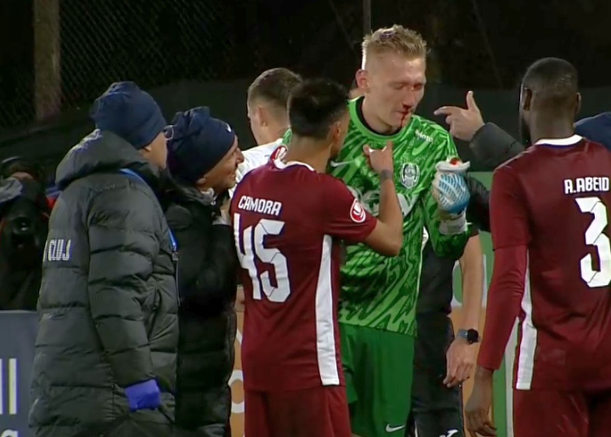 Ciocnire Hindrich - Cojocaru în CFR Cluj - Farul