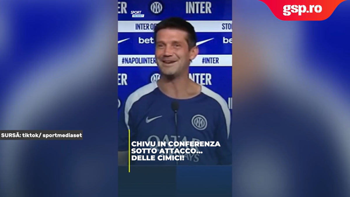 Viral! Cristi Chivu, „atacat” în conferință: „Băieți, a intrat în tricou!” » Cum s-a terminat totul