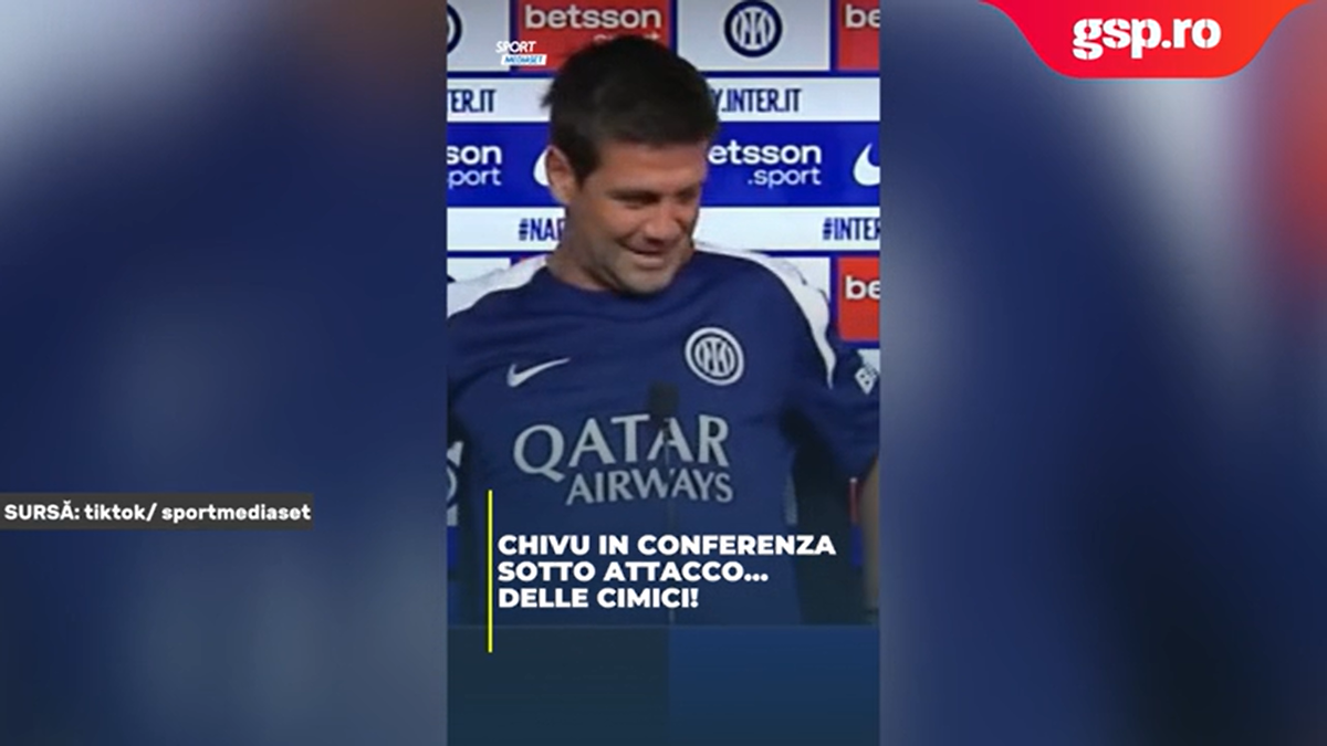 Viral! Cristi Chivu, „atacat” în conferință: „Băieți, a intrat în tricou!” » Cum s-a terminat totul