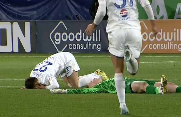 Ciocnire violentă în CFR - Farul: Hindrich și Cojocaru, plini de sânge