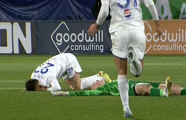 Ciocnire violentă în CFR - Farul: Hindrich și Cojocaru, plini de sânge