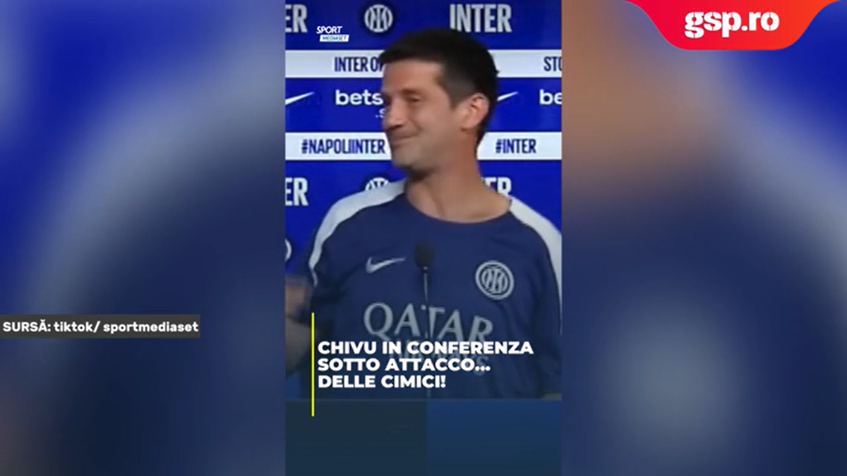 Viral! Cristi Chivu, „atacat” în conferință: „Băieți, a intrat în tricou!” » Cum s-a terminat totul