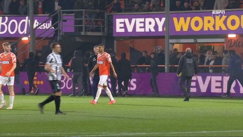 Incidente înainte de FC Volendam - Heracles Almelo / FOTO captură ESPN