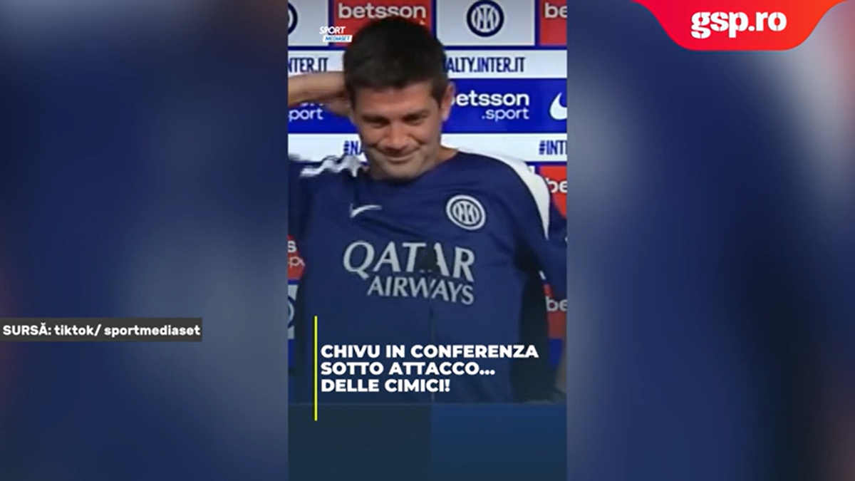 Viral! Cristi Chivu, „atacat” în conferință: „Băieți, a intrat în tricou!” » Cum s-a terminat totul