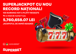Jackpot-ul Superbet de inimă neagră a ajuns la o sumă amețitoare de 5,760,658.07 Lei, nou record absolut în România!
