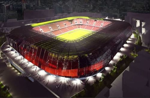 Machetă cu noul stadion Dinamo