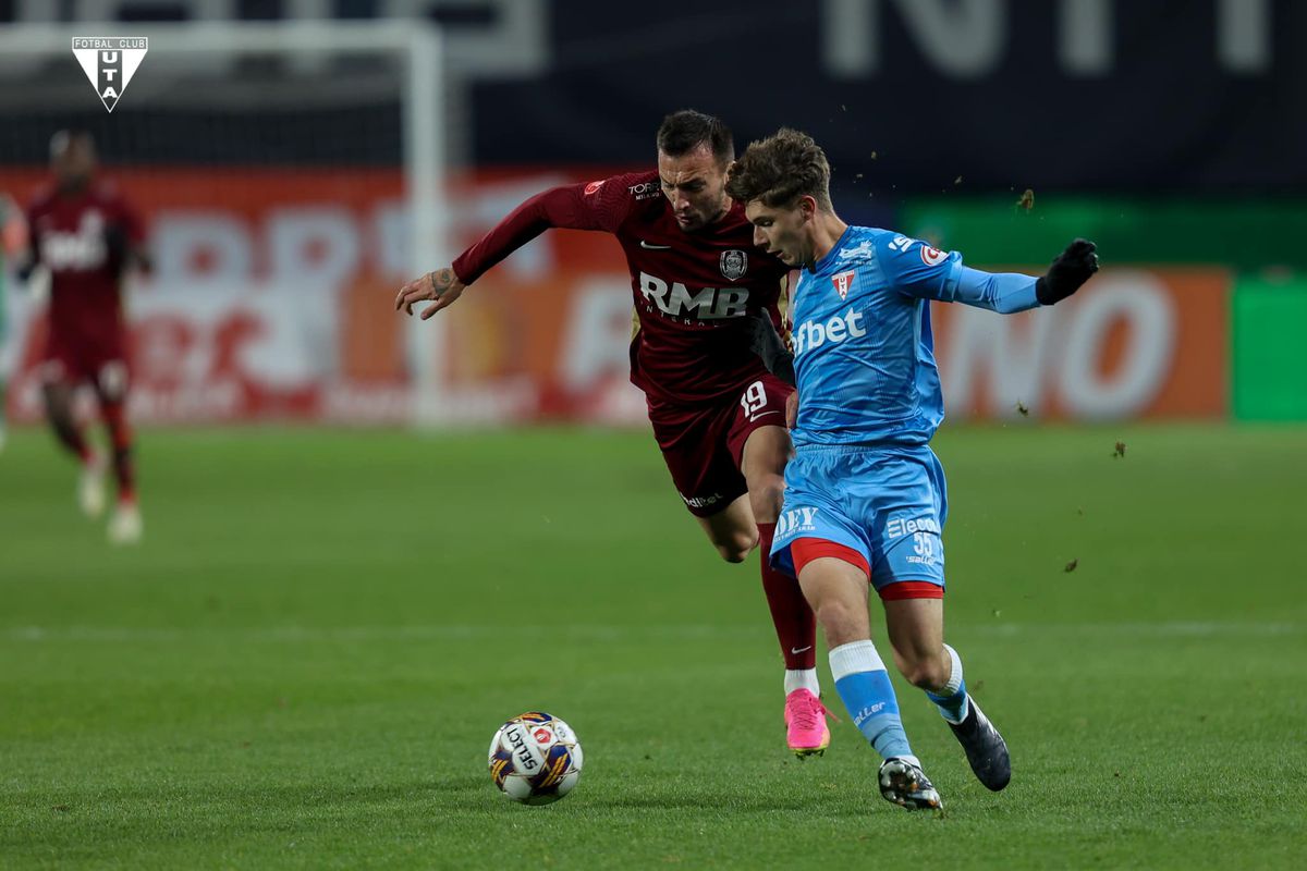 CFR Cluj nu o bate nici pe UTA, iar Mandorlini va avea de dat explicații » Clasamentul actualizat al Superligii: FCSB rămâne lider