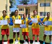 Ema Năstăsie, a doua din stânga, premiată la tabăra de vară organizată de FRF / Sursă foto: Facebook@ FC Argeș