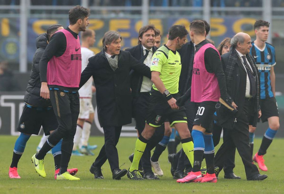INTER - CAGLIARI 1-1 // FOTO Scandal în Serie A! Lautaro Martinez și Antonio Conte au sărit la gâtul arbitrului