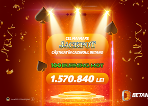 JACKPOT! Cei 1,5 milioane de lei sunt deja în cont. Cel mai mare câștig din istoria Cazinoului Betano a ajuns în Slatina