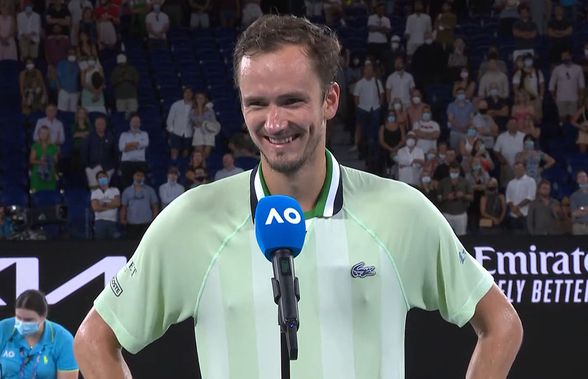 Moment jenant! Daniil Medvedev: „M-am gândit: «Ce ar face Novak Djokovic?»” Reacția tribunelor a fost instantanee