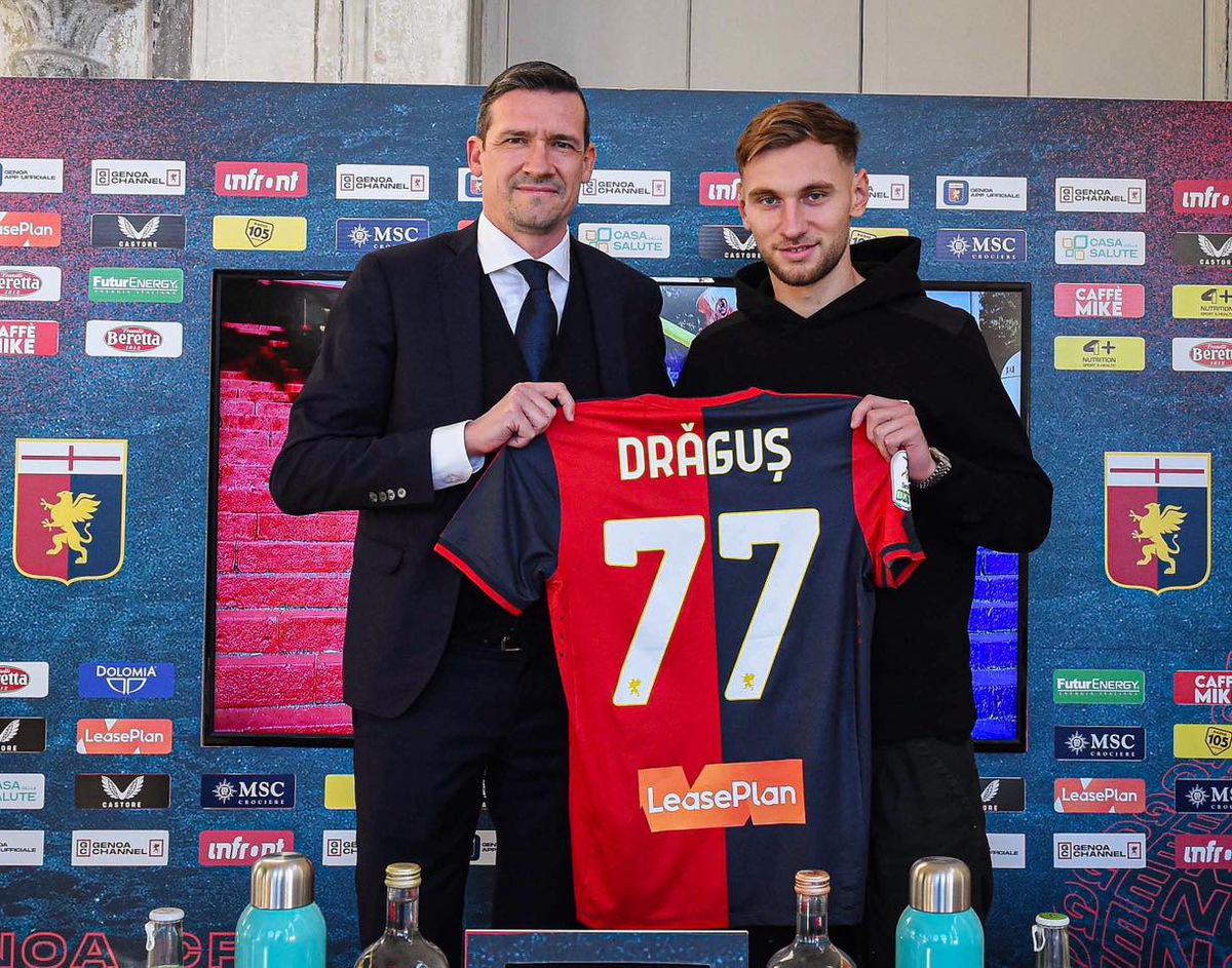 Denis Drăguș, prezentat oficial la Genoa