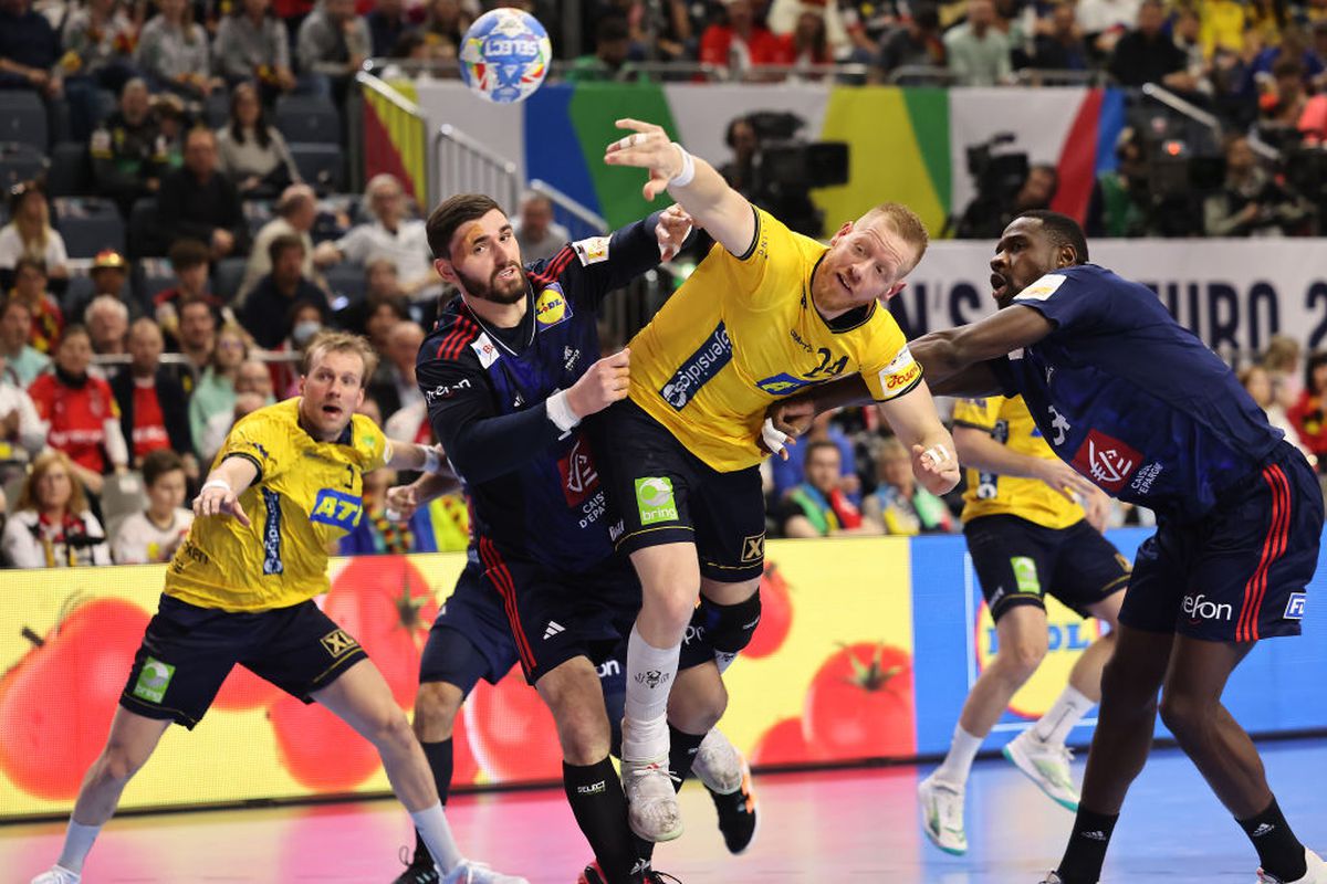 FOTO. Cele mai spectaculoase imagini din semifinala Franța - Suedia, CE de handbal masculin