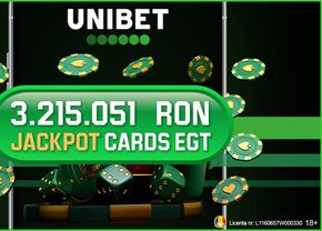 Jackpot istoric la Unibet Casino: 3.215.051 RON câștigați pe 24 ianuarie