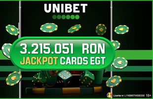 Jackpot istoric la Unibet Casino: 3.215.051 RON câștigați pe 24 ianuarie