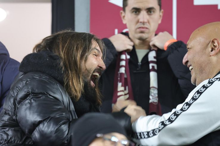 Dan Alexa, glume cu Gigi „Corsicanu” la Rapid - Universitatea Craiova. Foto: Ionuț Iordache, GSP