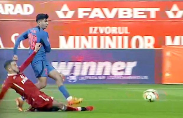 Penalty inventat pentru FCSB cu UTA! Expertul în arbitraj: „O rușine! Contact normal, întâmplător”