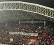 Derapaj rasist al suporterilor arădeni la adresa Rapidului // FOTO: Facebook @Ultras Romania 1918