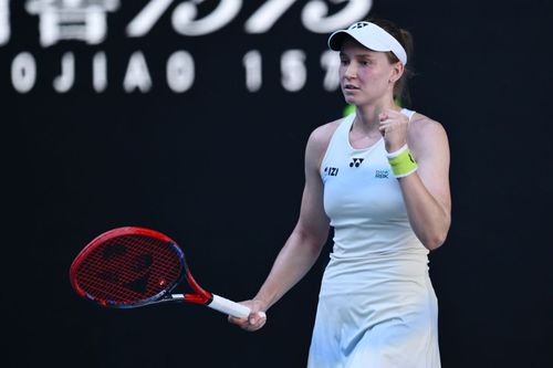 Elena Rybakina după calificarea în „sferturi” la Australian Open Foto: Guliver/GettyImages