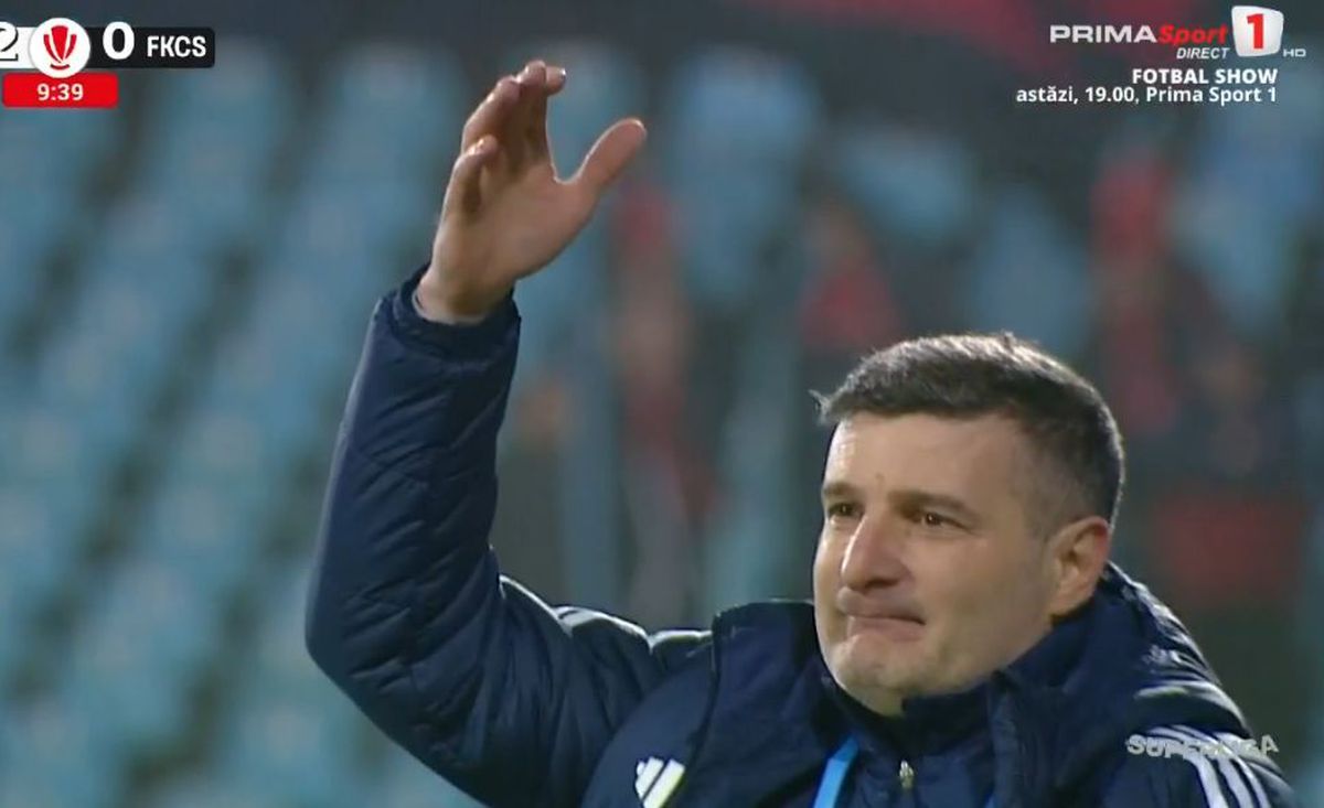 Reacția lui Laszlo Balint la golul lui Nuno Pedo în Oțelul - Csikszereda