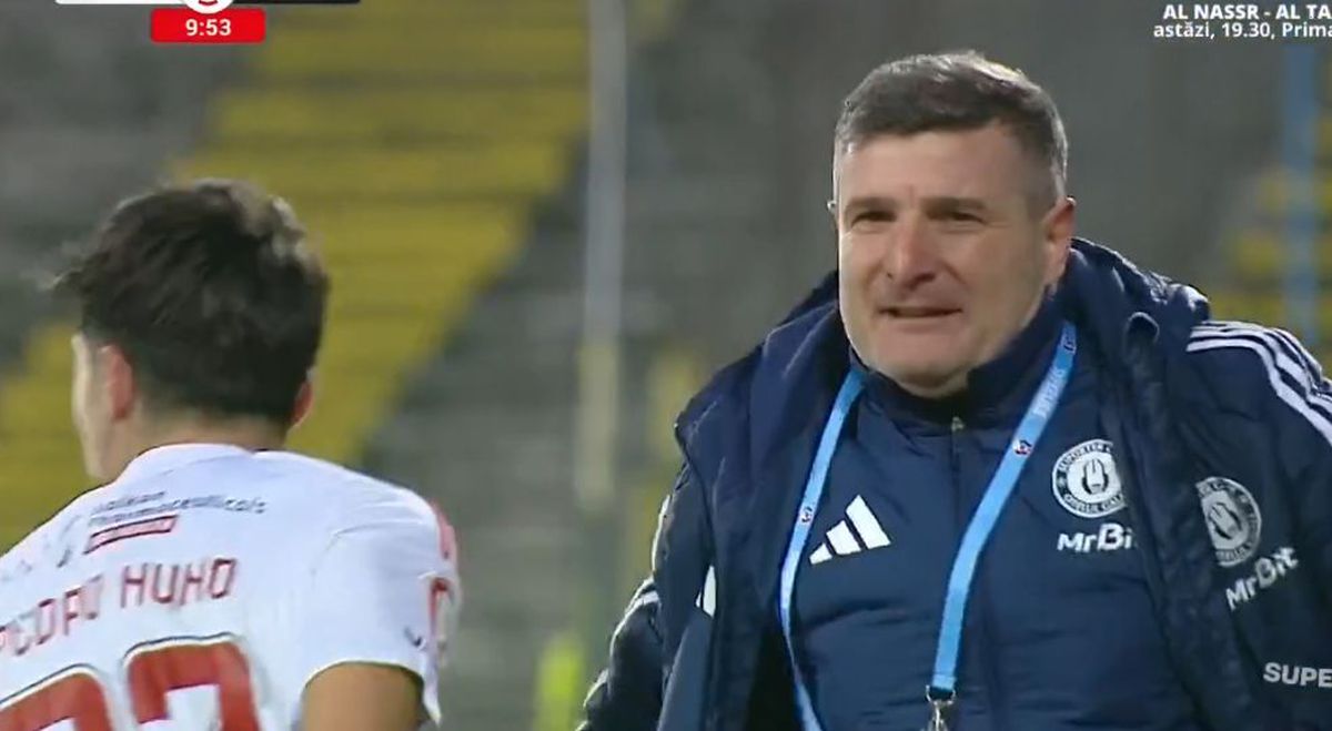 Reacția lui Laszlo Balint la golul lui Nuno Pedo în Oțelul - Csikszereda