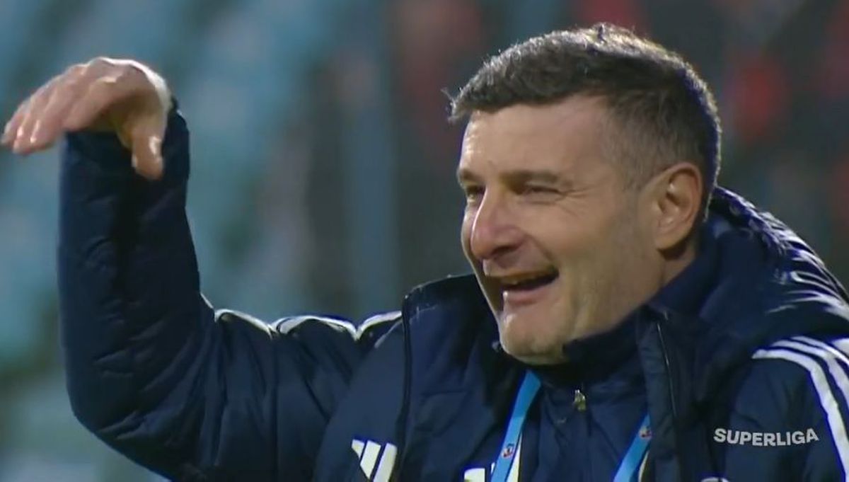 Reacția lui Laszlo Balint la golul lui Nuno Pedo în Oțelul - Csikszereda