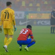 Mihai Popa și Mamadou Thiam, în FCSB - CFR Cluj, 25 ianuarie 2026. Foto: Ionuț Iordache (GSP)
